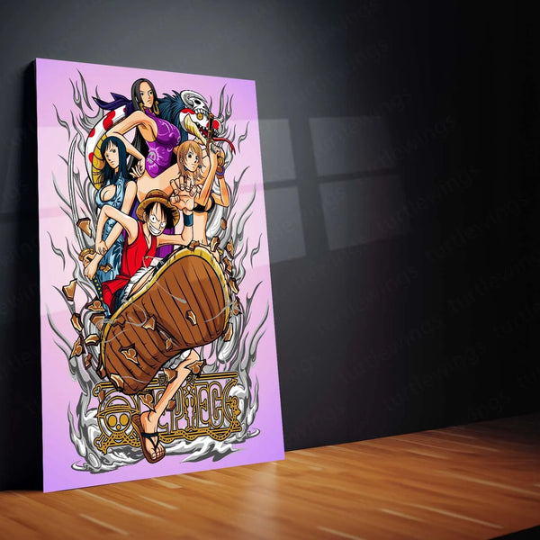 Anime Metal Poster | One Piece Metal Poster | Straw Hat Pirates Wall Art | Epic Anime Adventure Decor 01