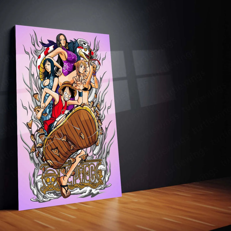 Anime Metal Poster | One Piece Metal Poster | Straw Hat Pirates Wall Art | Epic Anime Adventure Decor 01 - TURTLEWINGS 