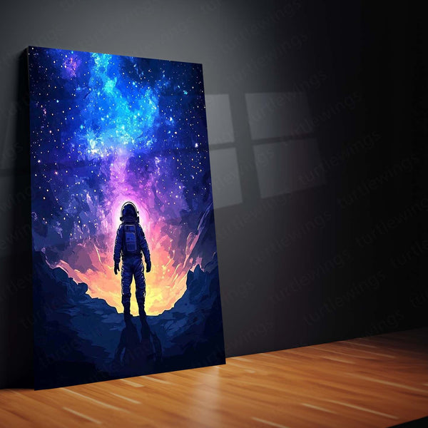 Outer Space Astronaut Metal Frame | Cosmic Sci-Fi Wall Art 03 - TURTLEWINGS 