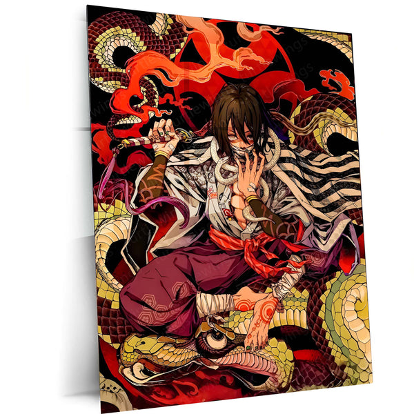 Anime Metal Poster | Obanai Iguro – Serpent Hashira Artwork | Demon Slayer Kimetsu no Yaiba Metal Frame Poster