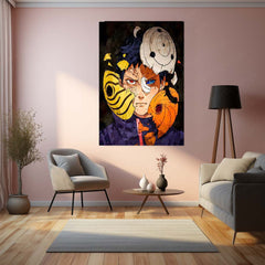 Anime Metal Poster | Obito Uchiha – Mask of Shadows Artwork | Naruto Shippuden Metal Frame Poster