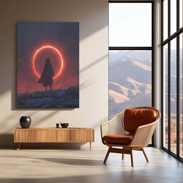 Anime Metal Poster | Itachi Uchiha – Red Moon Metal Poster | Naruto Akatsuki Wall Frame 01