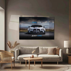 One Life. Just One. – BMW M4 CSL Metal Frame | High-Performance Car Wall Art