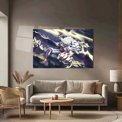 Anime Metal Poster | One Piece Luffy Gear 5 Lightning Form Metal Poster | Japanese Anime Wall Art | Metal Poster - TURTLEWINGS 