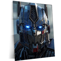 Optimus Prime Transformers – Cybernetic Close-Up Art Metal Poster | Sci-Fi Wall Frame