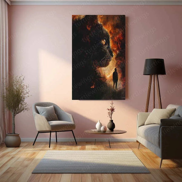 Cat Oppenheimer Movie Poster | Atomic-Themed Feline Wall Art | Cinematic Aesthetic Decor - TURTLEWINGS 