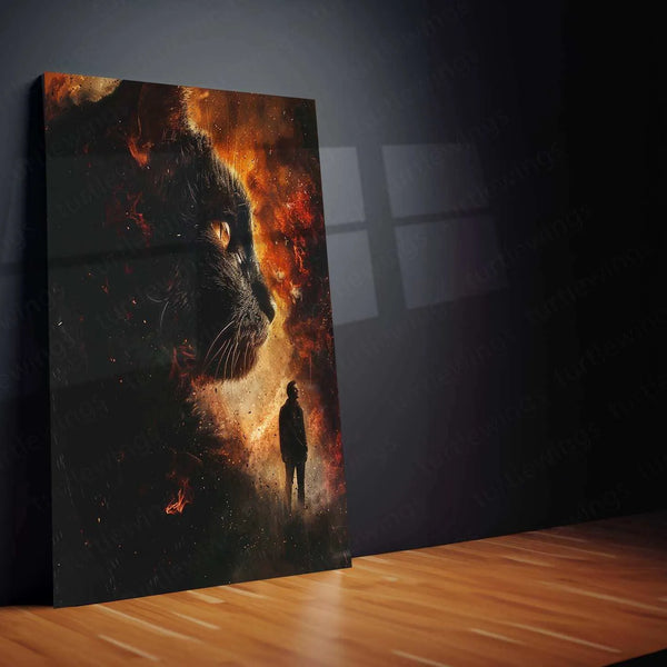 Cat Oppenheimer Movie Poster | Atomic-Themed Feline Wall Art | Cinematic Aesthetic Decor - TURTLEWINGS 