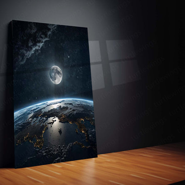 Outer Space Metal Frame | Galaxy Universe Wall Art | TurtleWings Sci-Fi Decor - TURTLEWINGS 