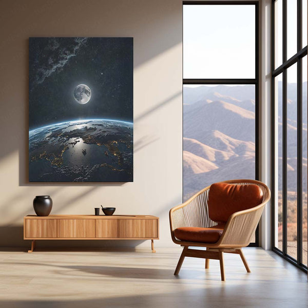Outer Space Metal Frame | Galaxy Universe Wall Art | TurtleWings Sci-Fi Decor - TURTLEWINGS 