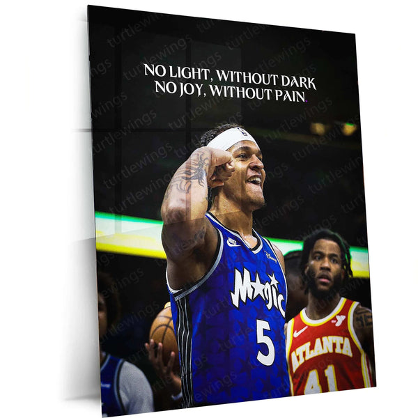Paolo Banchero Quote Metal Poster – Motivational Basketball Wall Art | Athlete Mindset Decor - TURTLEWINGS 
