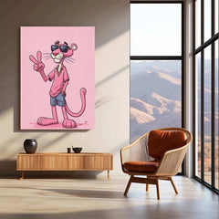 Pink Panther Metal Poster – Classic Cartoon Wall Art | Retro & Fun Aesthetic Decor - TURTLEWINGS 