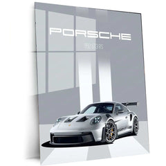 Porsche Metal Poster – Luxury Sports Car Wall Art | Automotive Enthusiast Decor - TURTLEWINGS 