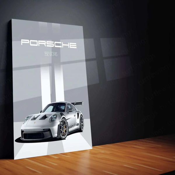 Porsche Metal Poster – Luxury Sports Car Wall Art | Automotive Enthusiast Decor - TURTLEWINGS 