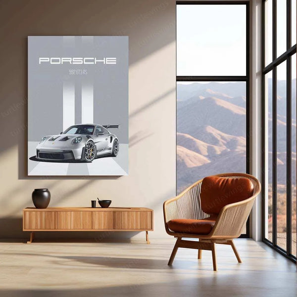 Porsche Metal Poster – Luxury Sports Car Wall Art | Automotive Enthusiast Decor - TURTLEWINGS 