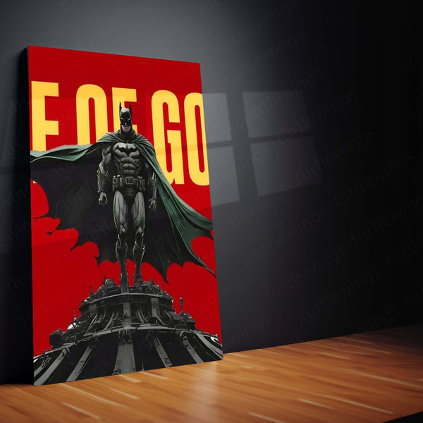 Superhero Metal Poster Set of 3 | Batman | Prince of Gotham Red Triptych Wall Art
