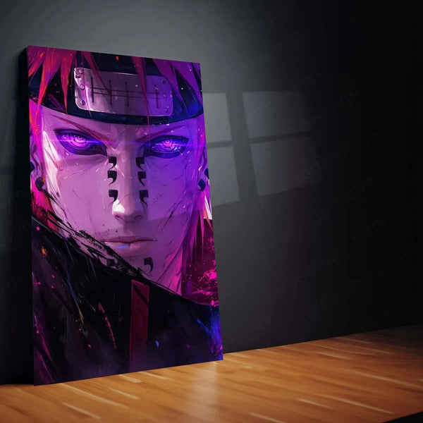 Pain Metal Poster | Naruto Anime Wall Art | Akatsuki Six Paths of Pain Decor - TURTLEWINGS 