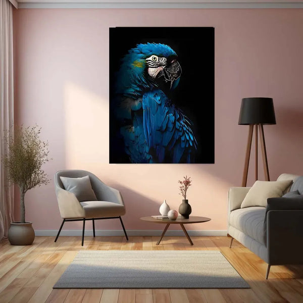 Parrot Metal Poster | Vibrant Tropical Bird Wall Art - TURTLEWINGS 