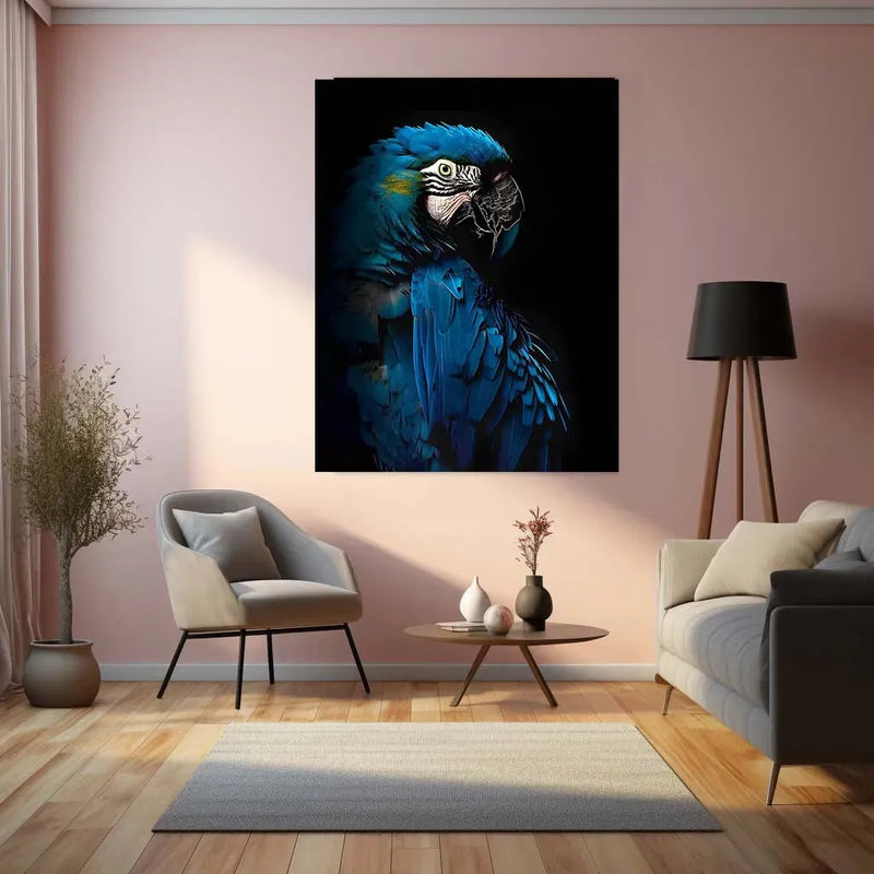 Parrot Metal Poster | Vibrant Tropical Bird Wall Art - TURTLEWINGS 