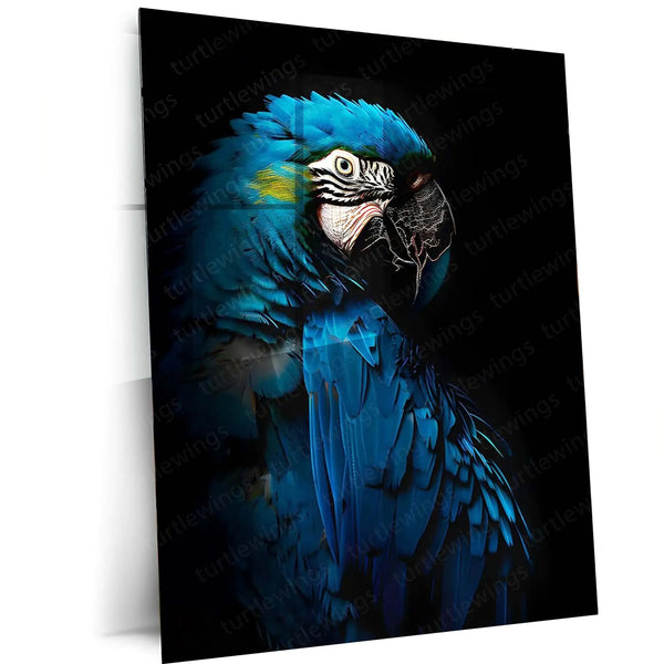 Parrot Metal Poster | Vibrant Tropical Bird Wall Art - TURTLEWINGS 
