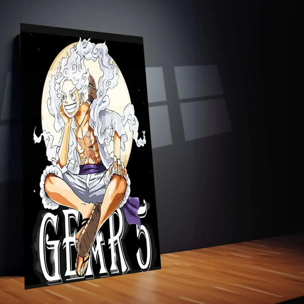 Luffy Gear 5 Metal Poster | One Piece Awakening Art | Joy Boy Anime Wall Decor - TURTLEWINGS 