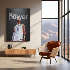 Patience is Power – Shai Gilgeous-Alexander Motivational Metal Poster | Basketball Growth Mindset Wall Art