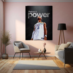 Patience is Power – Shai Gilgeous-Alexander Motivational Metal Poster | Basketball Growth Mindset Wall Art
