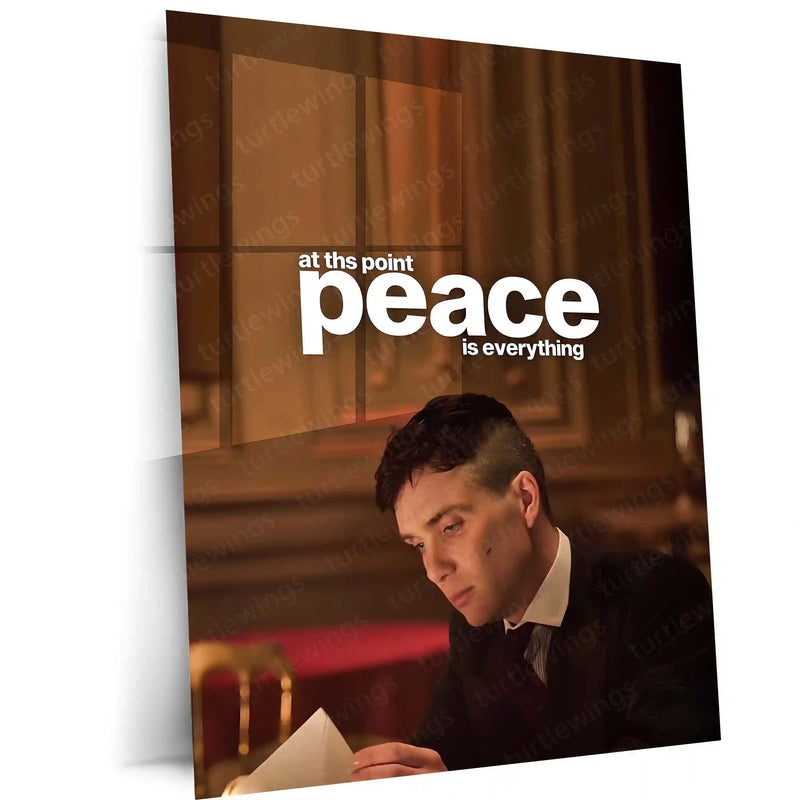 Quote Metal Poster | Peace Is Everything | Inner Calm, Emotional Clarity & Self-Respect Metal Frame - TURTLEWINGS 