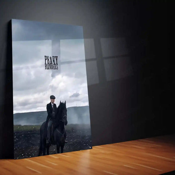 Movies & Series Metal Poster | Peaky Blinders Metal Poster | Thomas Shelby Horse Scene Wall Art | Dark Cinematic Frame | Peaky Blinders Series Decor - TURTLEWINGS 