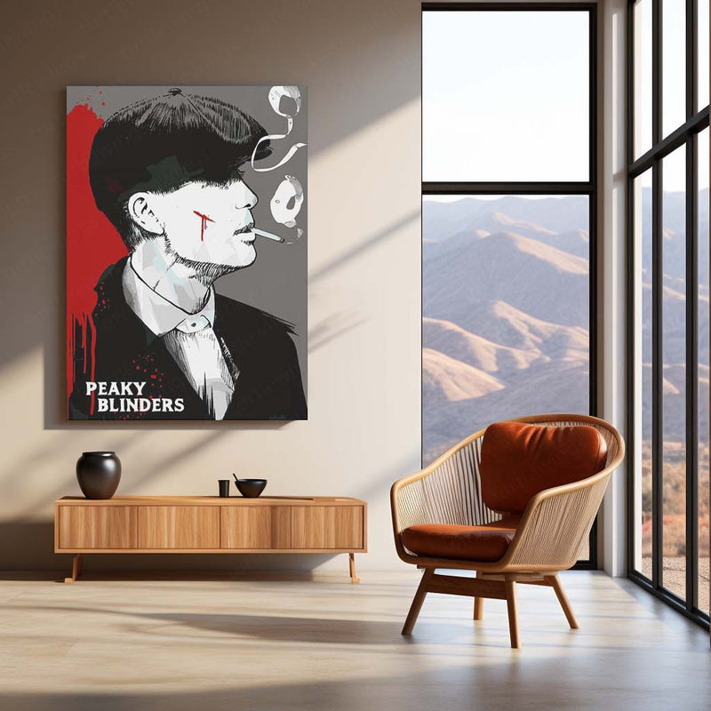 Peaky Blinders – Thomas Shelby Poster | Grit & Smoke Gangster Wall Art Metal Frame