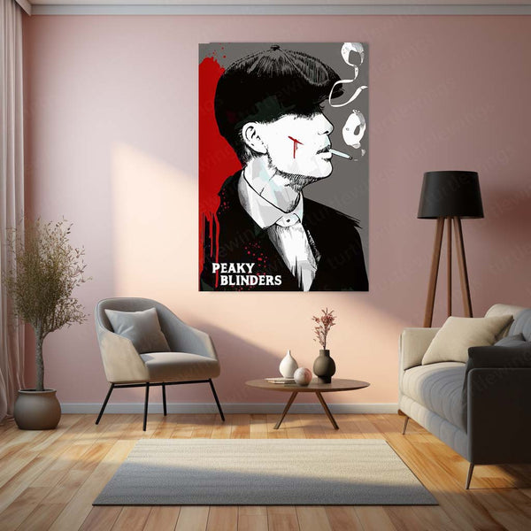 Peaky Blinders – Thomas Shelby Poster | Grit & Smoke Gangster Wall Art Metal Frame