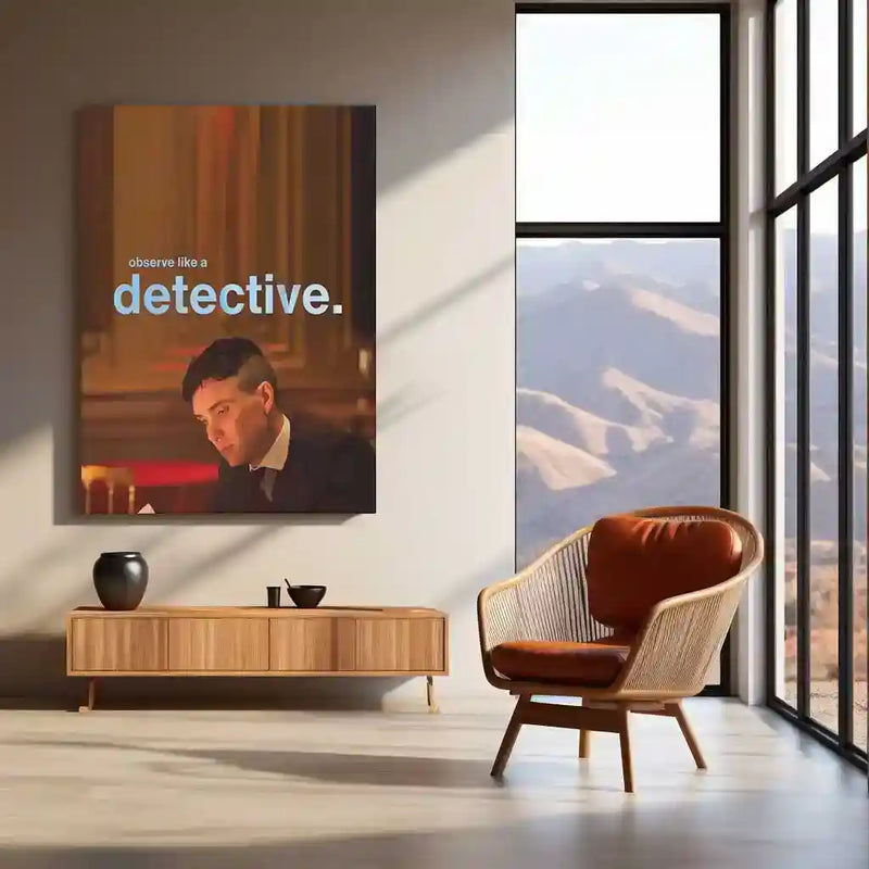 Quote Metal Poster | Peaky Blinders – Observe Like a Detective | Strategic Mindset Metal Poster - TURTLEWINGS 