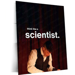 Quote Metal Poster | Peaky Blinders – Think Like a Scientist | Strategic Intelligence Metal Poster - TURTLEWINGS 