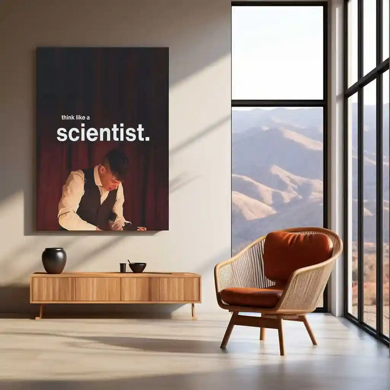 Quote Metal Poster | Peaky Blinders – Think Like a Scientist | Strategic Intelligence Metal Poster - TURTLEWINGS 