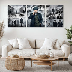 Movies & Series Metal Poster Set of 3 | Peaky Blinders | Thomas Shelby Vintage Gangster Triptych Wall Art – main product