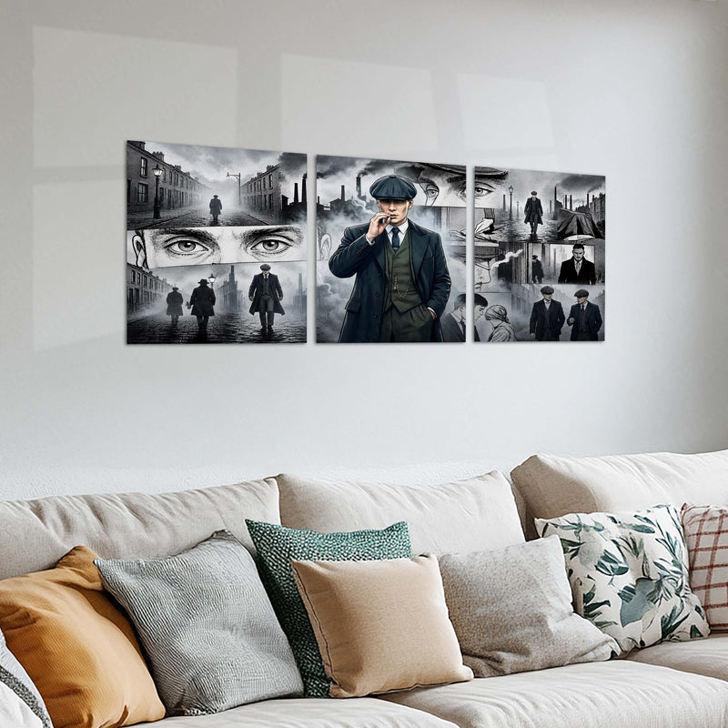 Movies & Series Metal Poster Set of 3 | Peaky Blinders | Thomas Shelby Vintage Gangster Triptych Wall Art – product image 2