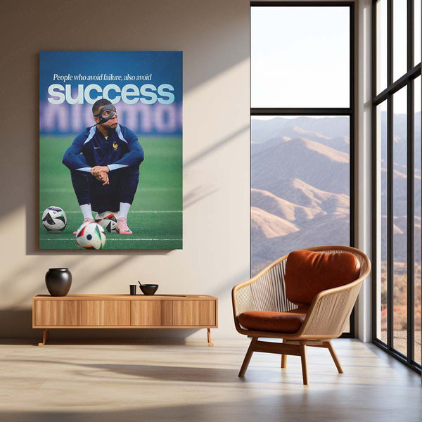 People Who Avoid Failure, Also Avoid Success – Growth Mindset Metal Frame | Motivational Quote Wall Art