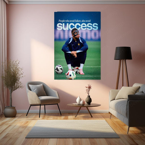 People Who Avoid Failure, Also Avoid Success – Growth Mindset Metal Frame | Motivational Quote Wall Art