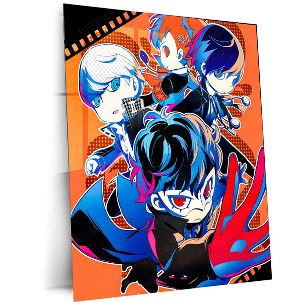 Anime Metal Poster | Persona – Phantom Hearts Artwork | Anime Game Metal Frame Poster