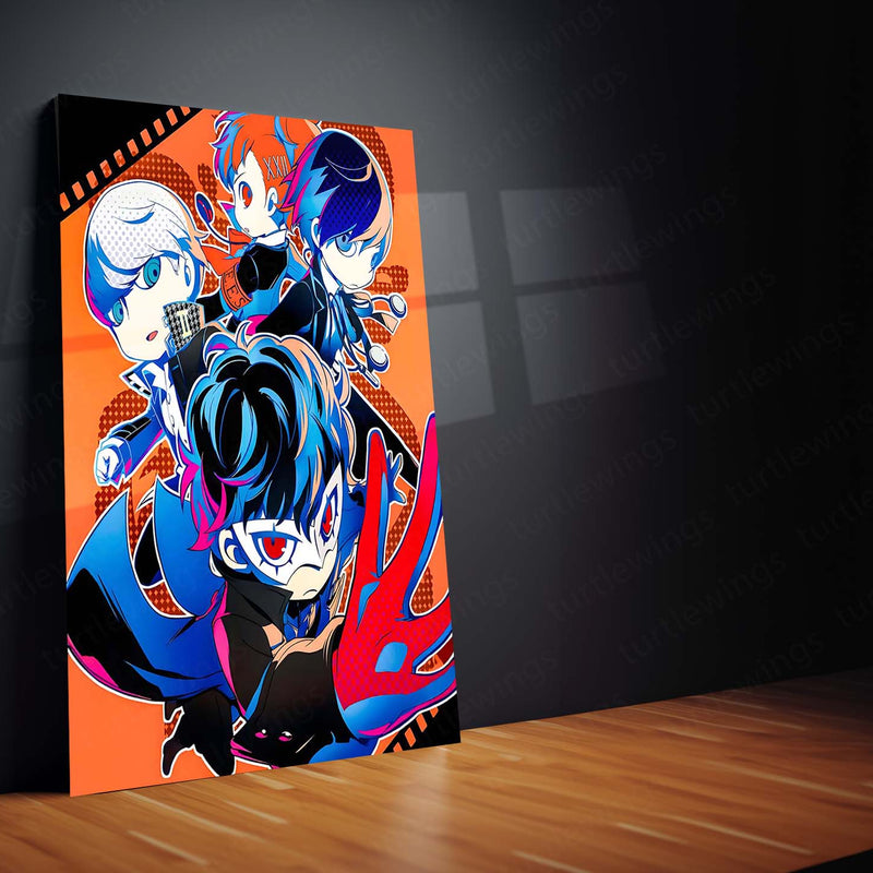 Anime Metal Poster | Persona – Phantom Hearts Artwork | Anime Game Metal Frame Poster