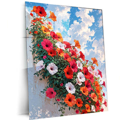 Petunia Bloom – Colorful Garden Art Metal Poster | Floral Wall Frame