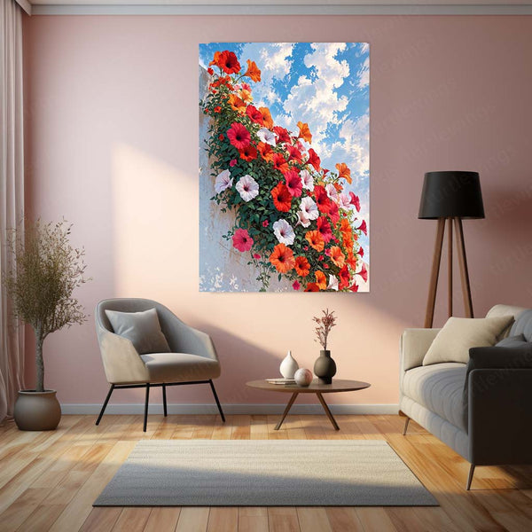 Petunia Bloom – Colorful Garden Art Metal Poster | Floral Wall Frame