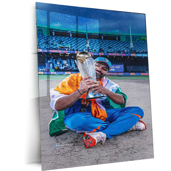 Indian Team Champions Trophy 2025 Winner – Metal Poster | Rohit Sharma 2 - TURTLEWINGS 
