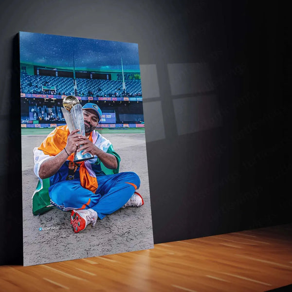 Indian Team Champions Trophy 2025 Winner – Metal Poster | Rohit Sharma 2 - TURTLEWINGS 