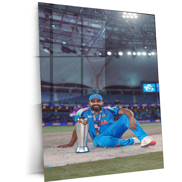 Indian Team Champions Trophy 2025 Winner – Metal Poster | Rohit Sharma 1 - TURTLEWINGS 