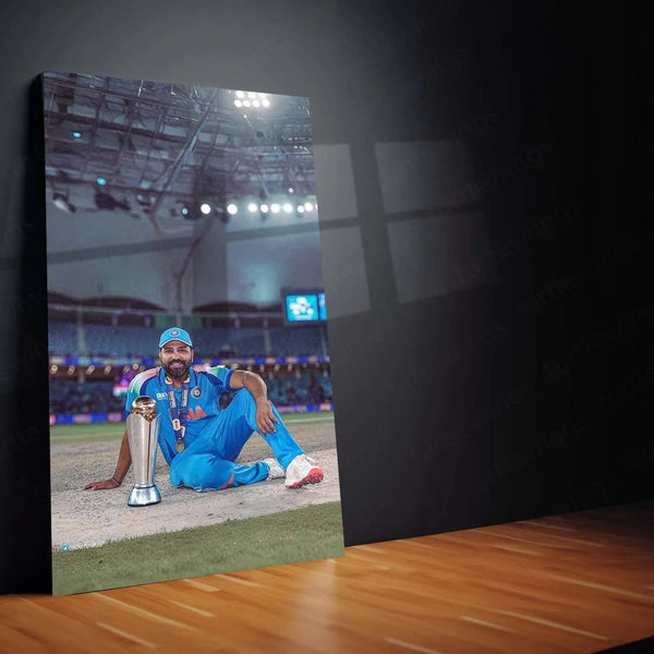Indian Team Champions Trophy 2025 Winner – Metal Poster | Rohit Sharma 1 - TURTLEWINGS 