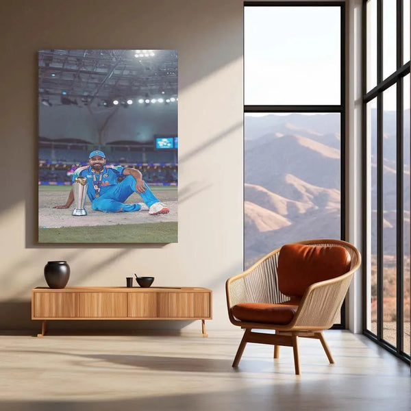 Indian Team Champions Trophy 2025 Winner – Metal Poster | Rohit Sharma 1 - TURTLEWINGS 