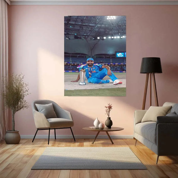 Indian Team Champions Trophy 2025 Winner – Metal Poster | Rohit Sharma 1 - TURTLEWINGS 