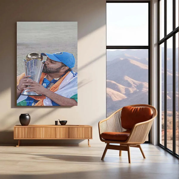 Indian Team Champions Trophy 2025 Winner – Metal Poster | Rohit Sharma 2 - TURTLEWINGS 