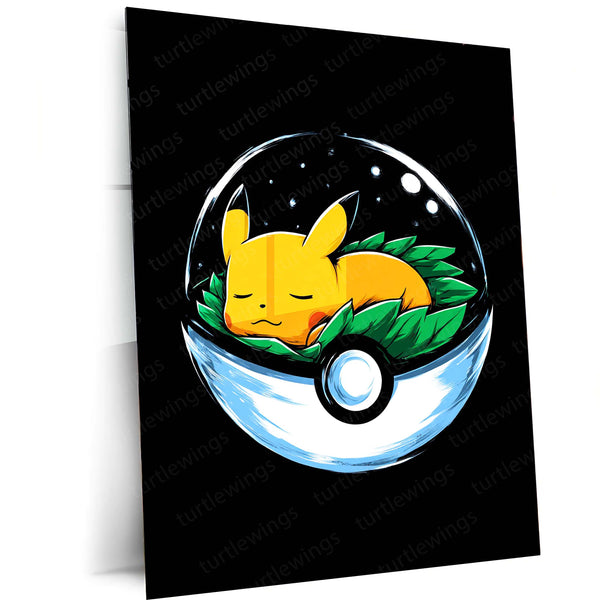 Pikachu Pokémon Metal Frame | Iconic Anime Wall Art - TURTLEWINGS 