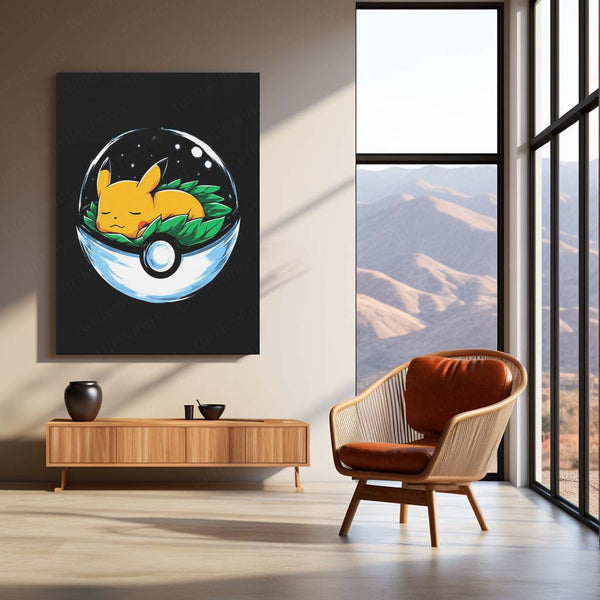 Pikachu Pokémon Metal Frame | Iconic Anime Wall Art - TURTLEWINGS 